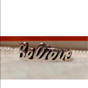 James Avery believe script ring